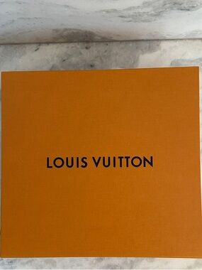 Louis Vuitton Orange Box with Black Logo
